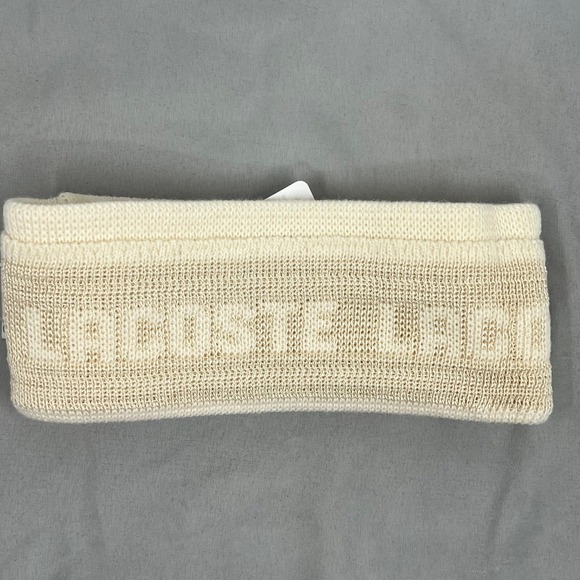 Lacoste Knit Headband Cream Croc Logo Warm Winter Sports Accessories New‎ - Picture 4 of 10